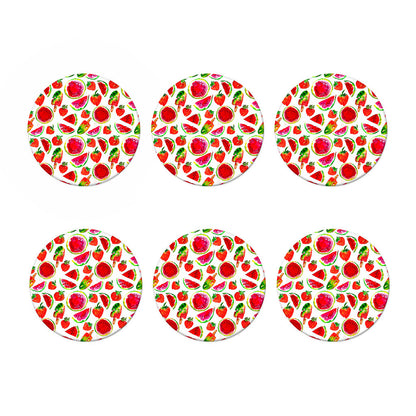 Summer Fruits Watermelon Pattern Print Coaster Set