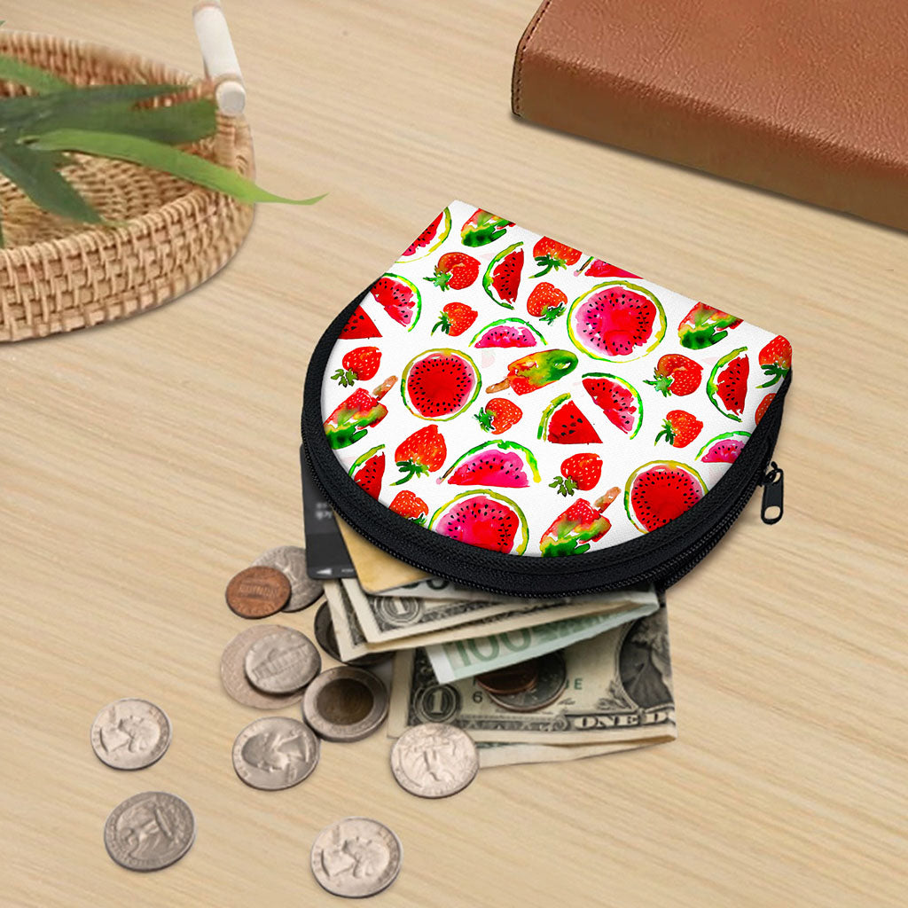 Summer Fruits Watermelon Pattern Print Coin Purse