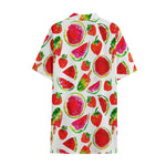 Summer Fruits Watermelon Pattern Print Cotton Hawaiian Shirt
