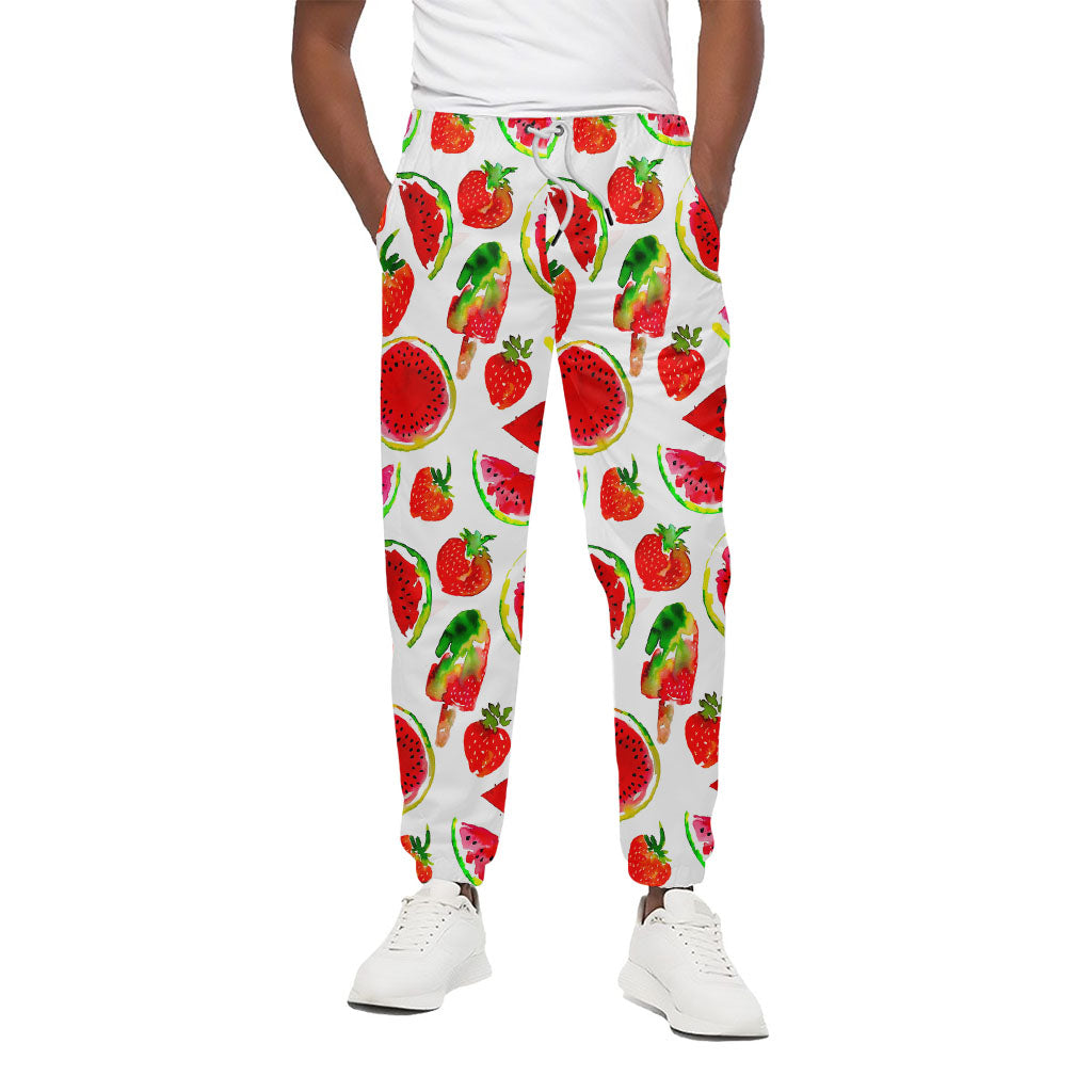 Summer Fruits Watermelon Pattern Print Cotton Pants