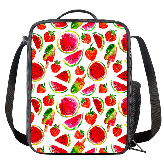 Summer Fruits Watermelon Pattern Print Crossbody Lunch Bag