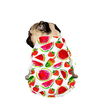 Summer Fruits Watermelon Pattern Print Dog Zip Up Jacket