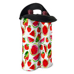Summer Fruits Watermelon Pattern Print Double Neoprene Wine Tote