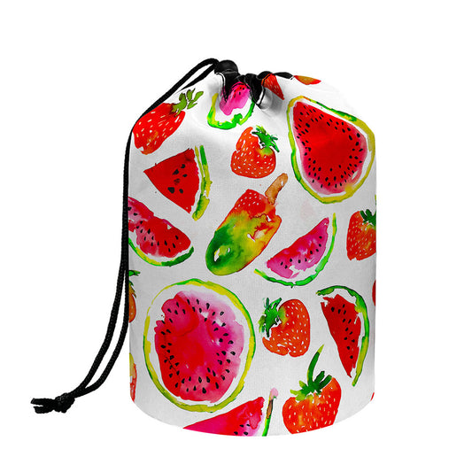 Summer Fruits Watermelon Pattern Print Drawstring Makeup Bag