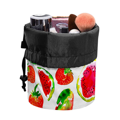 Summer Fruits Watermelon Pattern Print Drawstring Makeup Bag