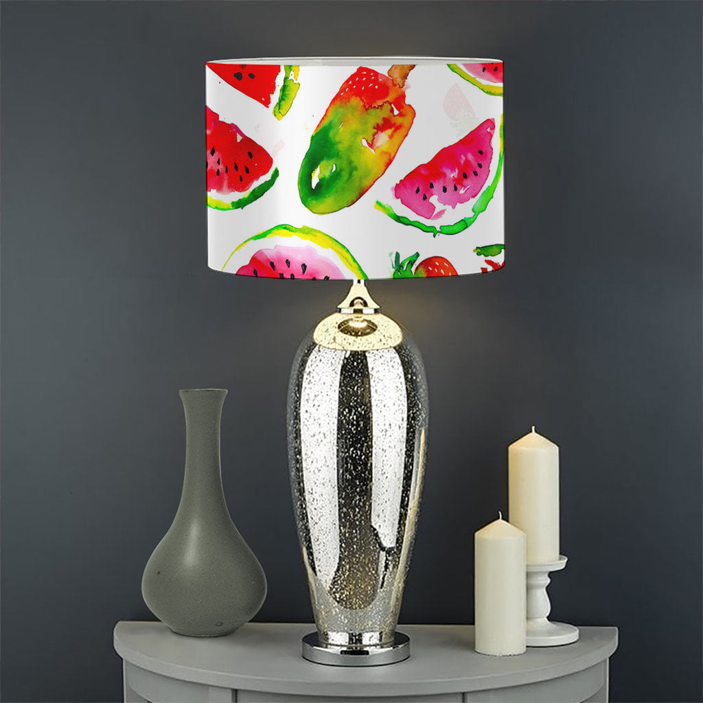 Summer Fruits Watermelon Pattern Print Drum Lamp Shade