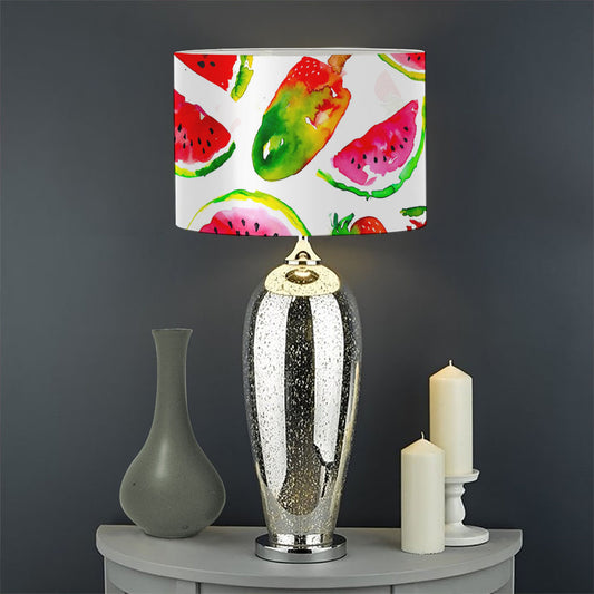 Summer Fruits Watermelon Pattern Print Drum Lamp Shade