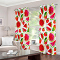 Summer Fruits Watermelon Pattern Print Extra Wide Grommet Curtains