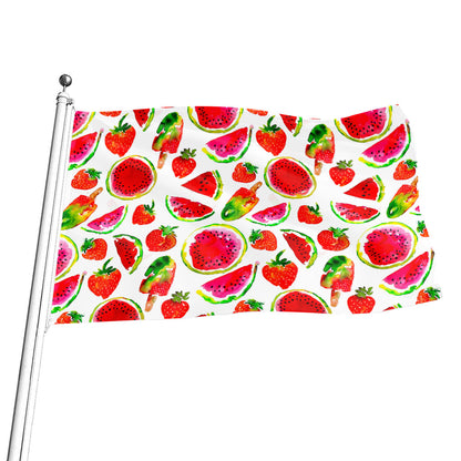 Summer Fruits Watermelon Pattern Print Flag