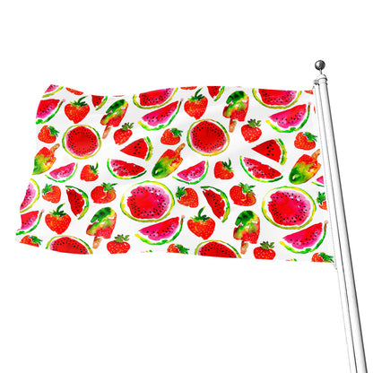 Summer Fruits Watermelon Pattern Print Flag