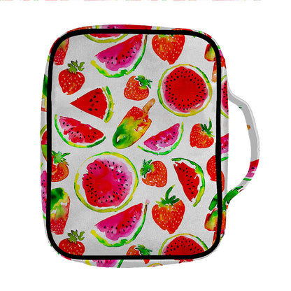 Summer Fruits Watermelon Pattern Print Front Pocket Bible Bag