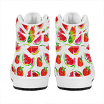 Summer Fruits Watermelon Pattern Print High Top Leather Sneakers