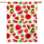 Summer Fruits Watermelon Pattern Print House Flag