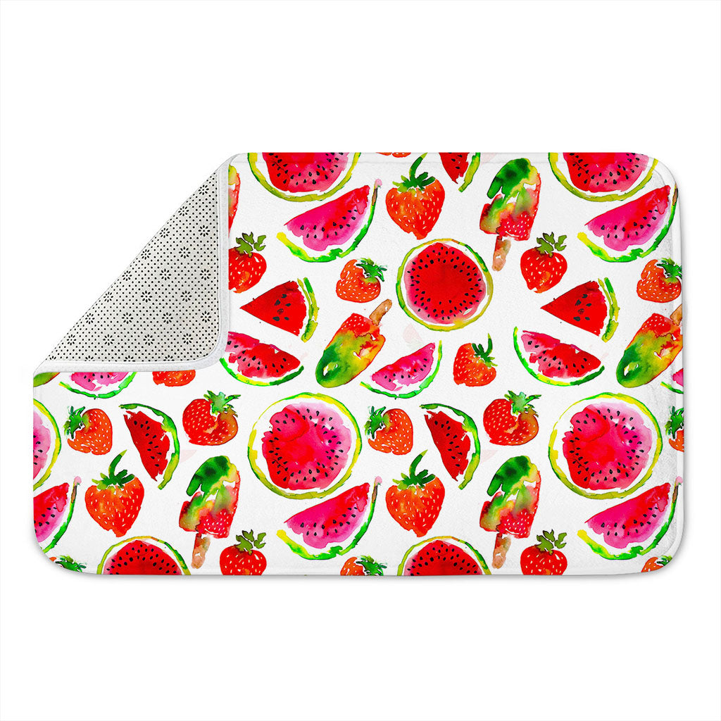 Summer Fruits Watermelon Pattern Print Indoor Door Mat
