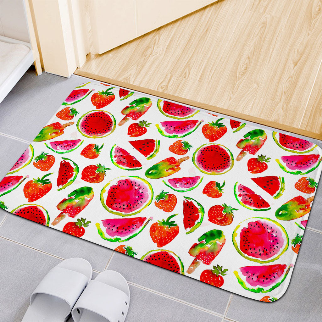 Summer Fruits Watermelon Pattern Print Indoor Door Mat