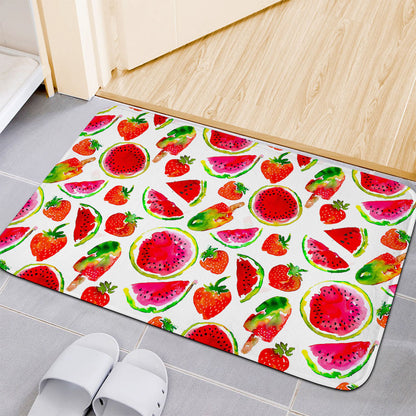 Summer Fruits Watermelon Pattern Print Indoor Door Mat