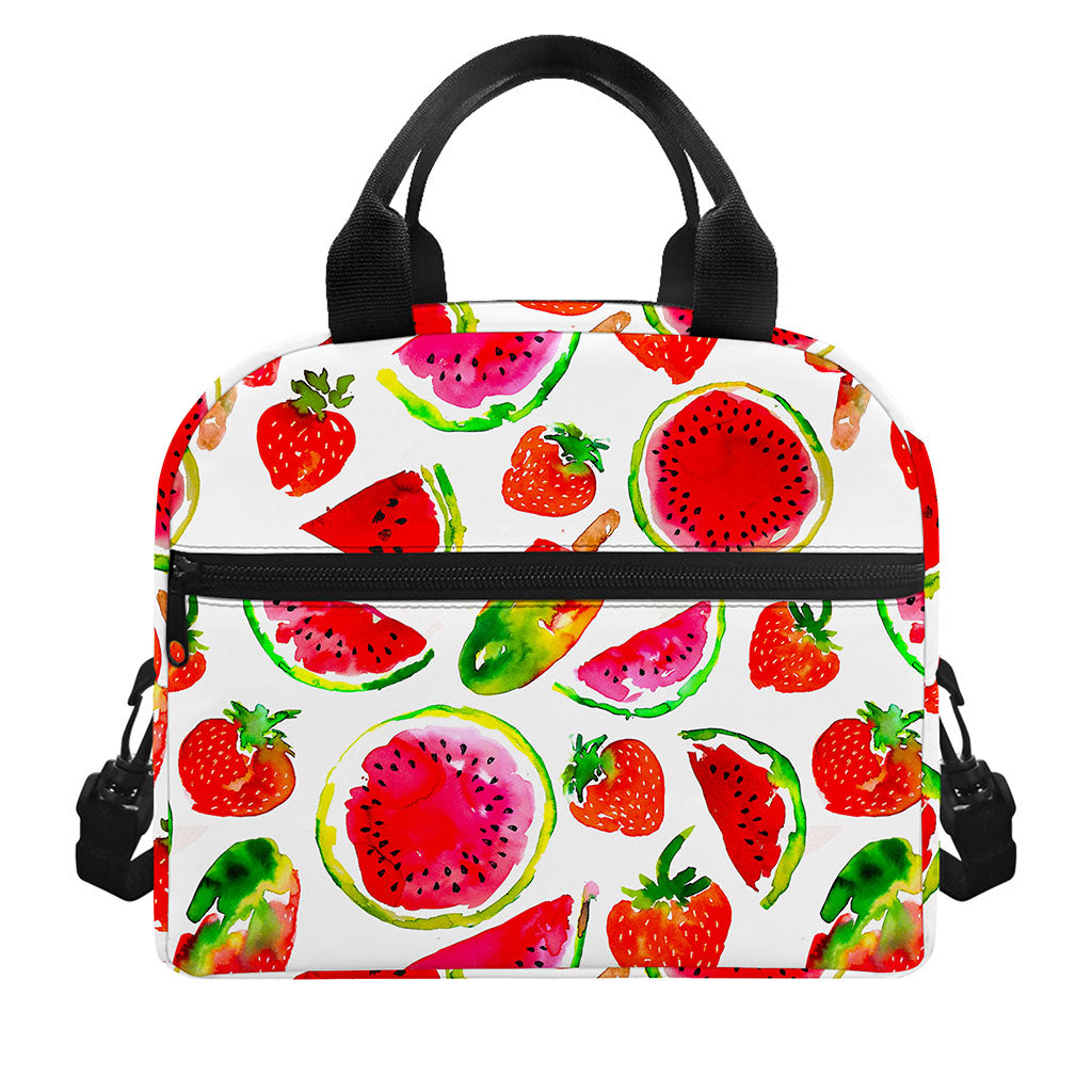 Summer Fruits Watermelon Pattern Print Insulated Lunch Bag