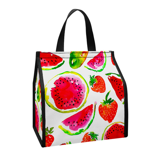 Summer Fruits Watermelon Pattern Print Insulated Lunch Tote
