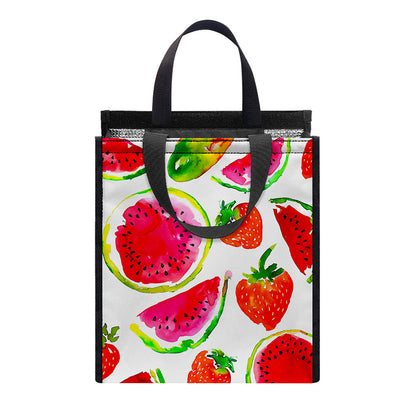 Summer Fruits Watermelon Pattern Print Insulated Lunch Tote