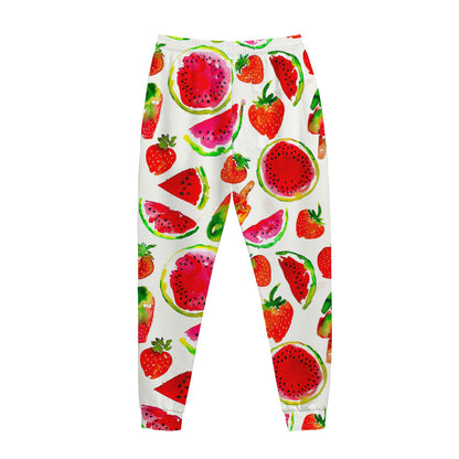 Summer Fruits Watermelon Pattern Print Jogger Pants
