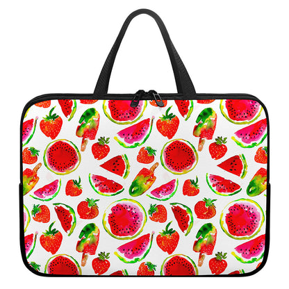 Summer Fruits Watermelon Pattern Print Laptop Sleeve With Handle