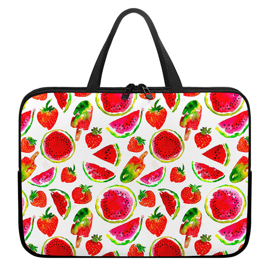 Summer Fruits Watermelon Pattern Print Laptop Sleeve With Handle