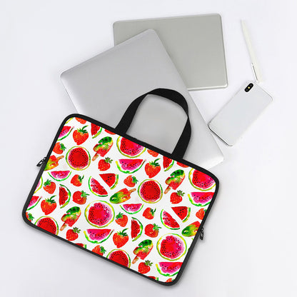 Summer Fruits Watermelon Pattern Print Laptop Sleeve With Handle