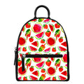 Summer Fruits Watermelon Pattern Print Leather Backpack
