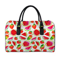 Summer Fruits Watermelon Pattern Print Leather Duffel Bag