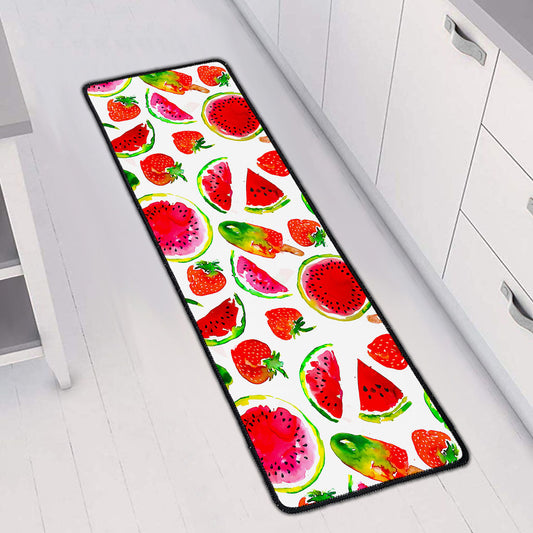 Summer Fruits Watermelon Pattern Print Long Kitchen Mat