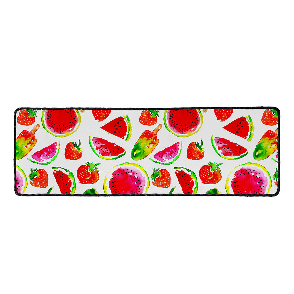 Summer Fruits Watermelon Pattern Print Long Kitchen Mat