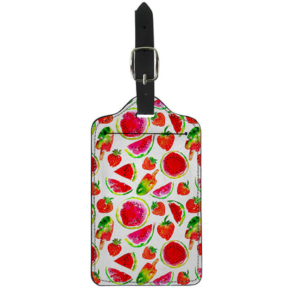 Summer Fruits Watermelon Pattern Print Luggage Tag