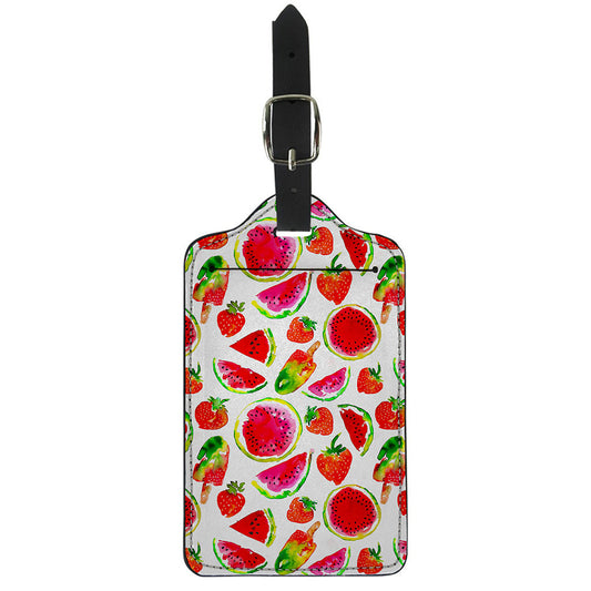Summer Fruits Watermelon Pattern Print Luggage Tag