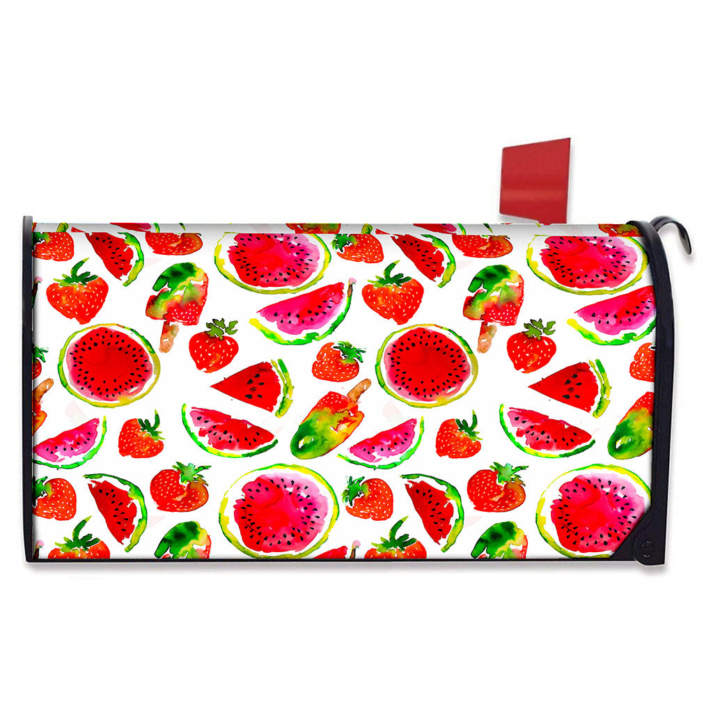 Summer Fruits Watermelon Pattern Print Mailbox Cover