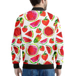 Summer Fruits Watermelon Pattern Print Men's Bomber Jacket