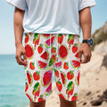 Summer Fruits Watermelon Pattern Print Men's Cargo Shorts