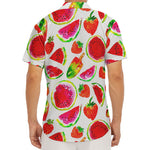 Summer Fruits Watermelon Pattern Print Men's Deep V-Neck Shirt