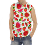 Summer Fruits Watermelon Pattern Print Men's Fitness Tank Top
