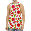 Summer Fruits Watermelon Pattern Print Men's Muscle Tank Top
