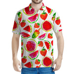 Summer Fruits Watermelon Pattern Print Men's Polo Shirt