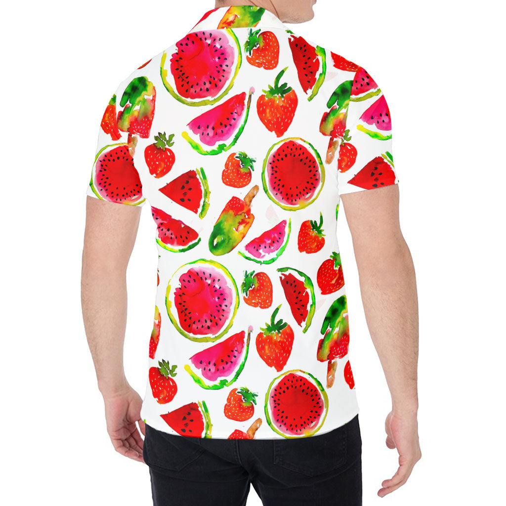 Summer Fruits Watermelon Pattern Print Men's Shirt