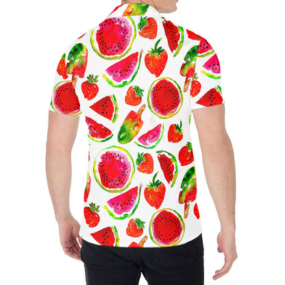 Summer Fruits Watermelon Pattern Print Men's Shirt