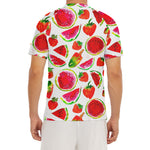 Summer Fruits Watermelon Pattern Print Men's Short Sleeve Rash Guard