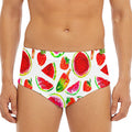 Summer Fruits Watermelon Pattern Print Men's Triangle Swim Briefs