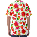 Summer Fruits Watermelon Pattern Print Men's Velvet T-Shirt