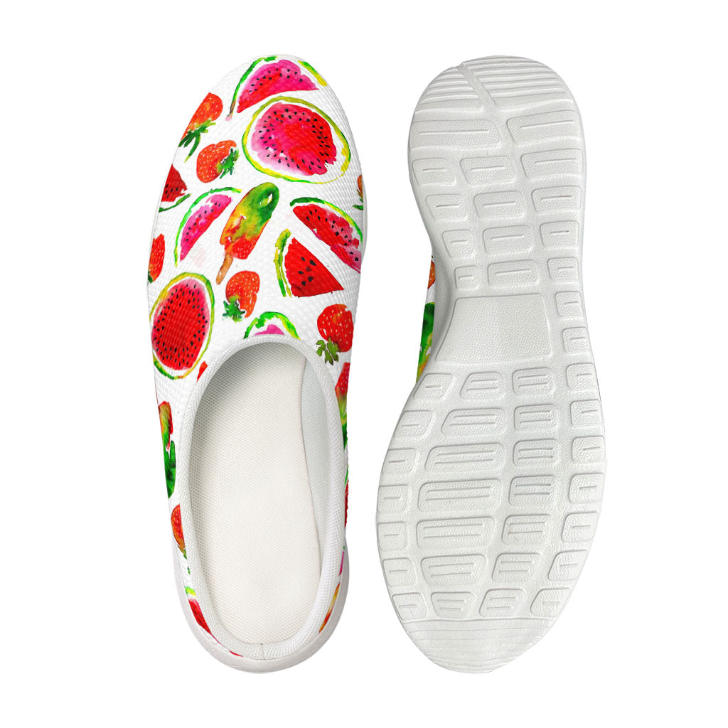 Summer Fruits Watermelon Pattern Print Mesh Casual Shoes