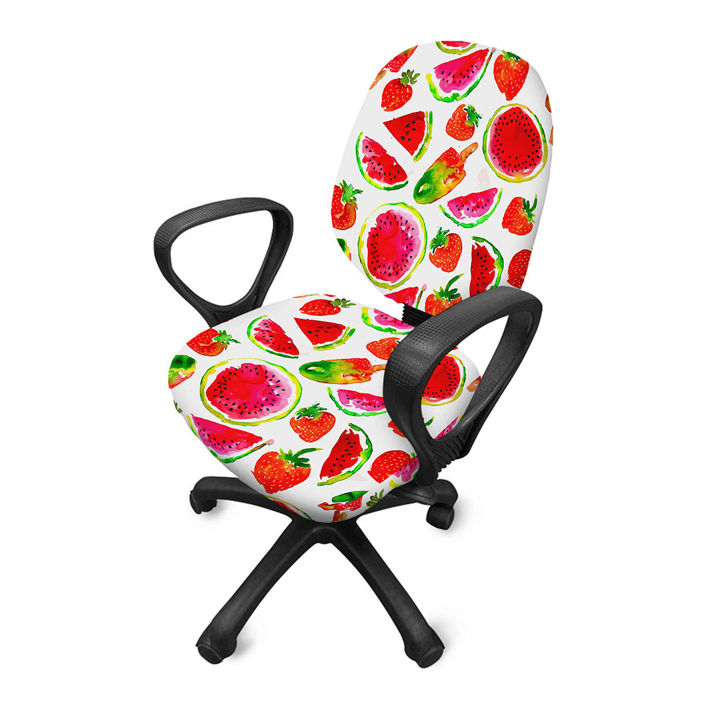Summer Fruits Watermelon Pattern Print Office Chair Cover