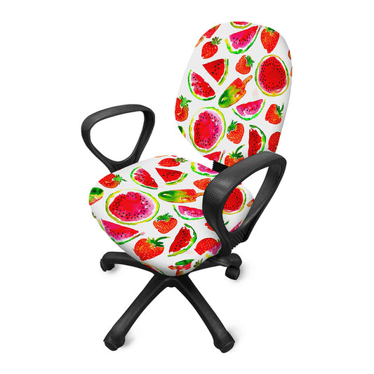 Summer Fruits Watermelon Pattern Print Office Chair Cover