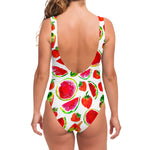 Summer Fruits Watermelon Pattern Print One Piece Swimsuit