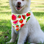 Summer Fruits Watermelon Pattern Print Over The Collar Dog Bandana